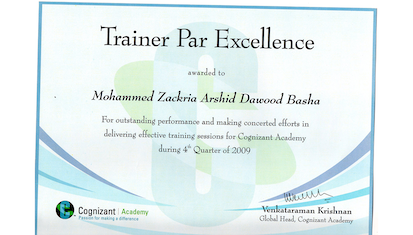 Trainer Par Excellence Award Winner