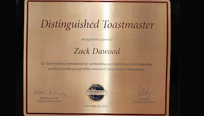 Distinguished Toastmaster Award