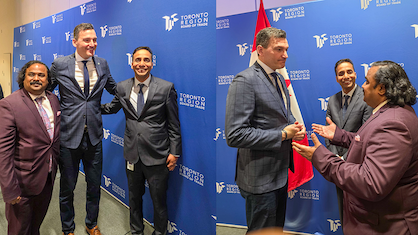 Zack Dawood with Evan Solomon Minister Responsible for the Federal Economic Development Agency for Southern Ontario