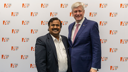 With Stephen J. Harper Former Prime Minister of Canada